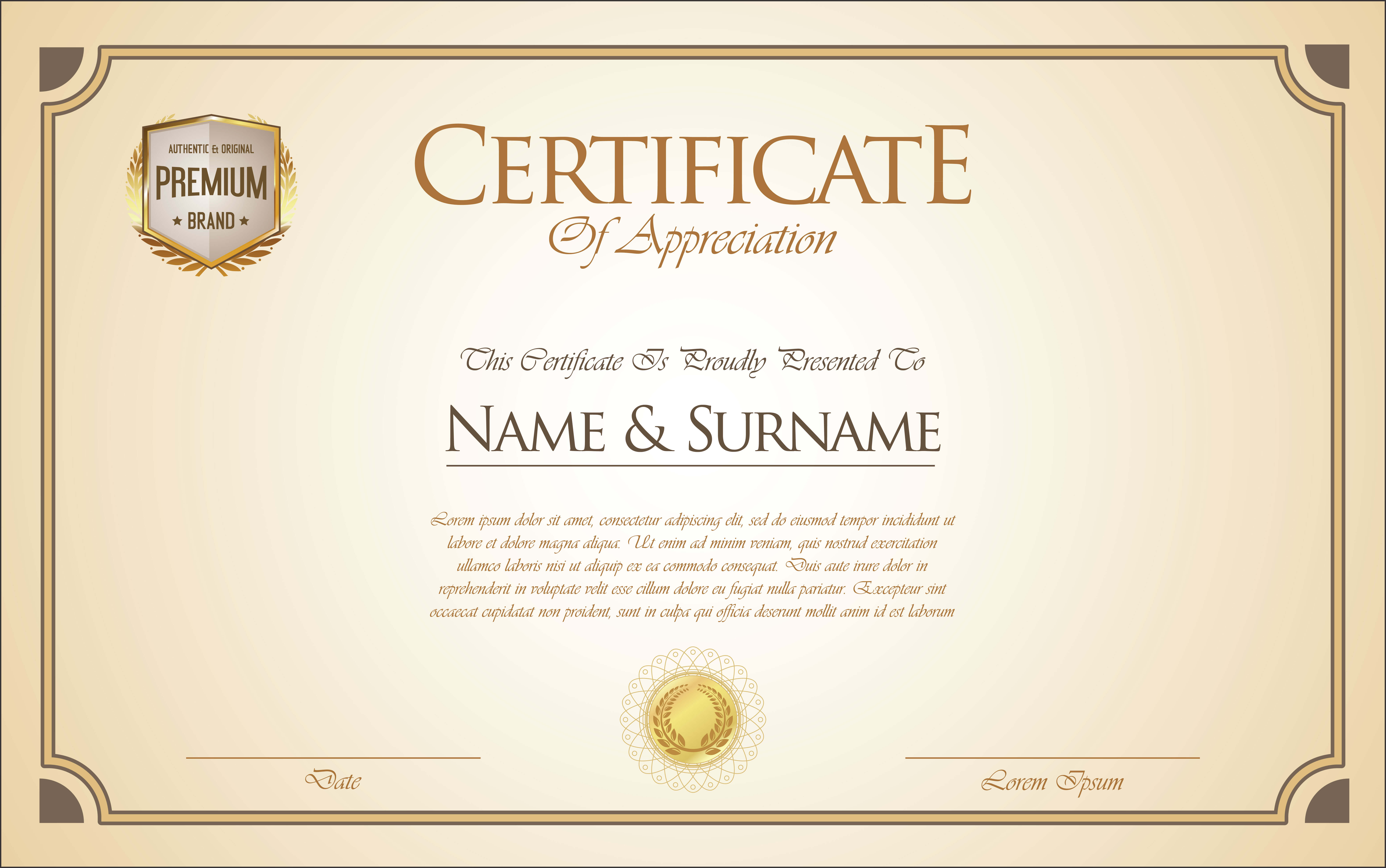 Certificate Or Diploma Retro Template – Download Free Intended For Commemorative Certificate Template