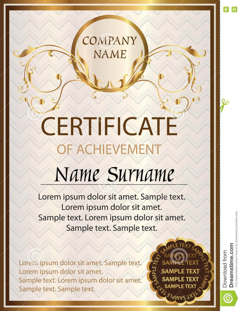 Certificate Or Diploma Template. Award Winner Stock Vector Pertaining To Winner Certificate Template