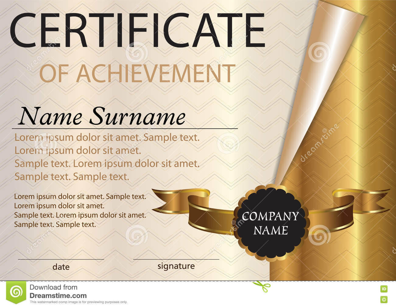 Certificate Or Diploma Template. Award Winner. Winning The With First Place Award Certificate Template