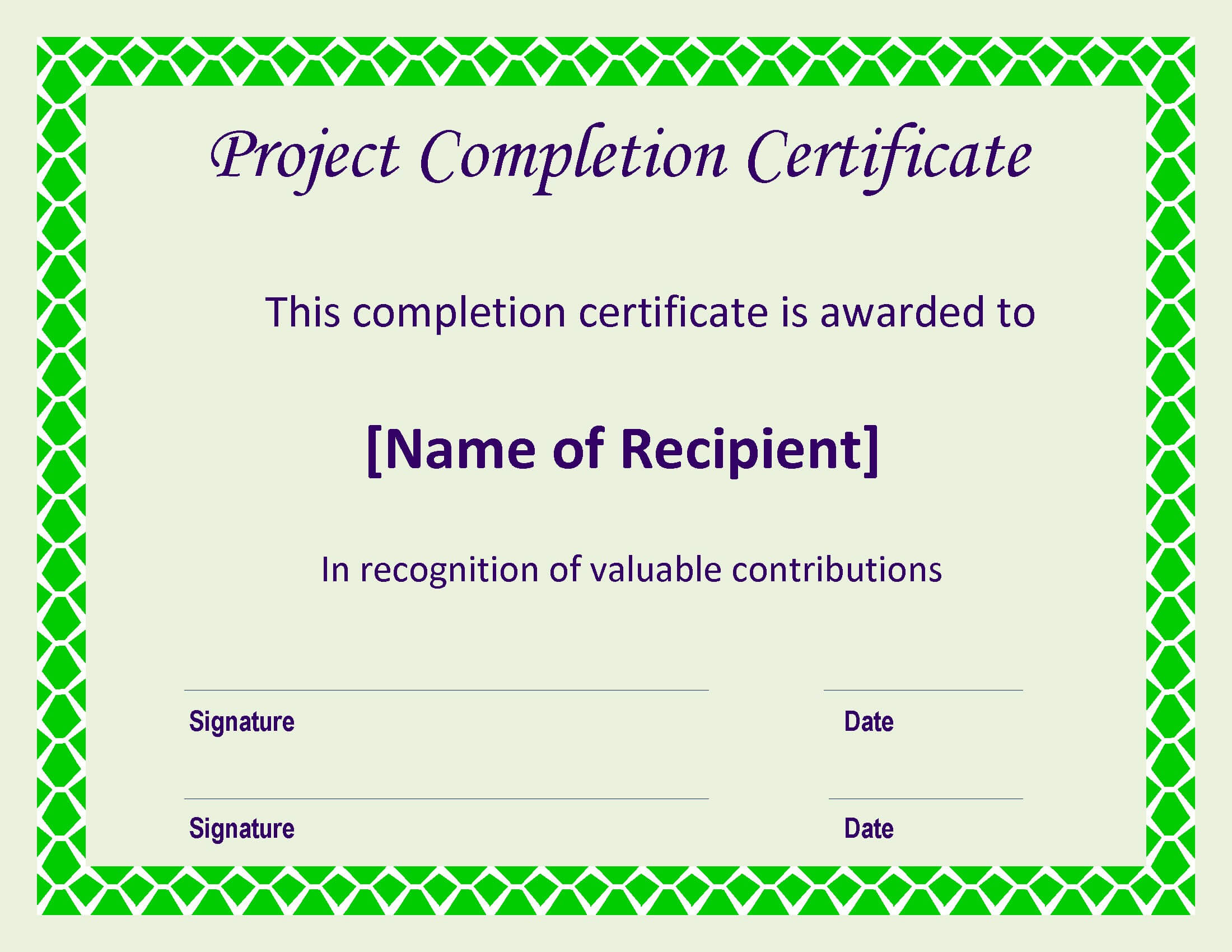 Certificate Sample For Project - Calep.midnightpig.co In Certificate Template For Project Completion