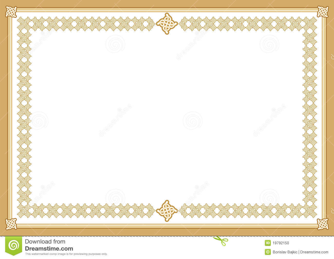 Certificate Stock Vector. Illustration Of Awards, Coloured Throughout Award Certificate Border Template