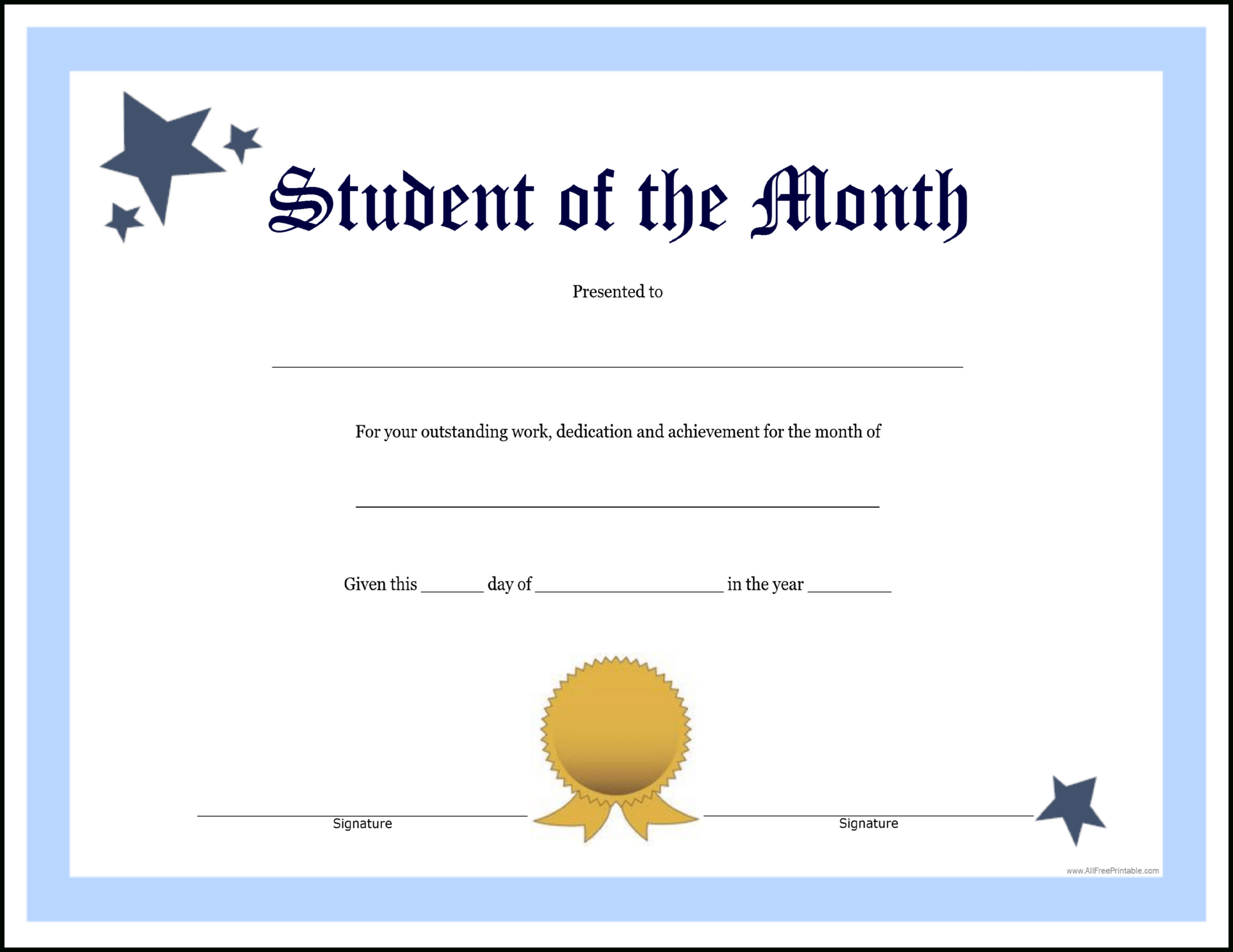 Certificate Student – Dalep.midnightpig.co In Free Student Certificate Templates