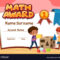 Certificate Template For Math Award With Boys With Math Certificate Template