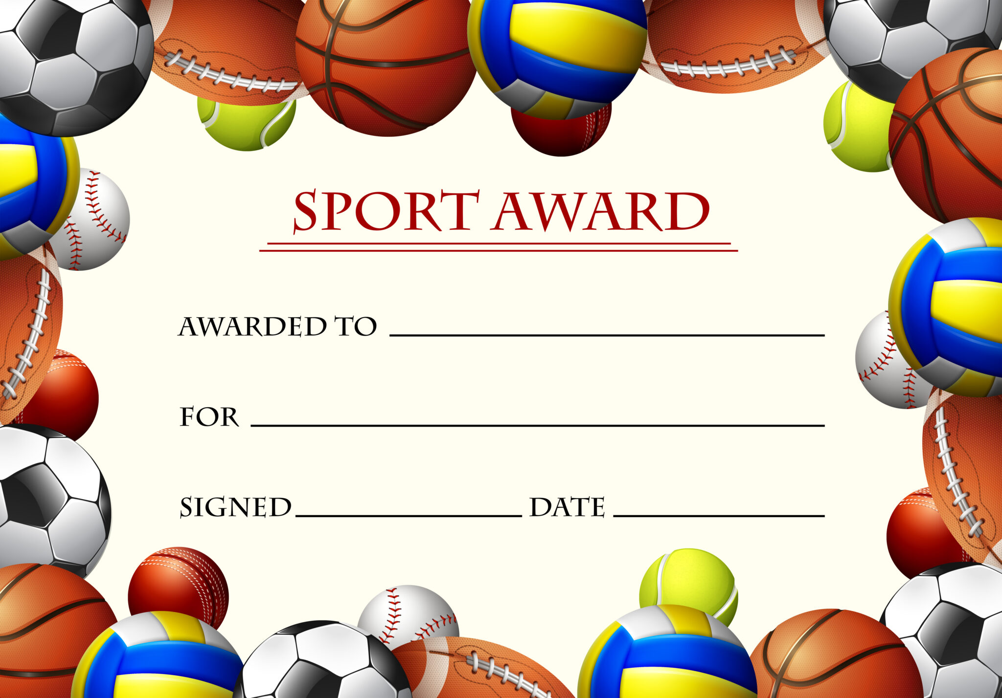 Certificate Template For Sport Award Download Free Vectors Regarding