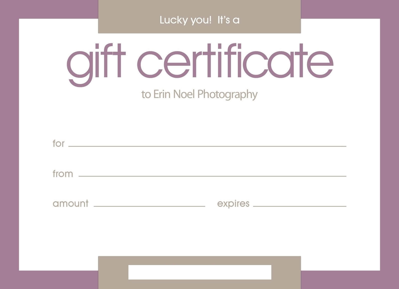 Certificate Template Gift | Safebest.xyz For Free Photography Gift Certificate Template