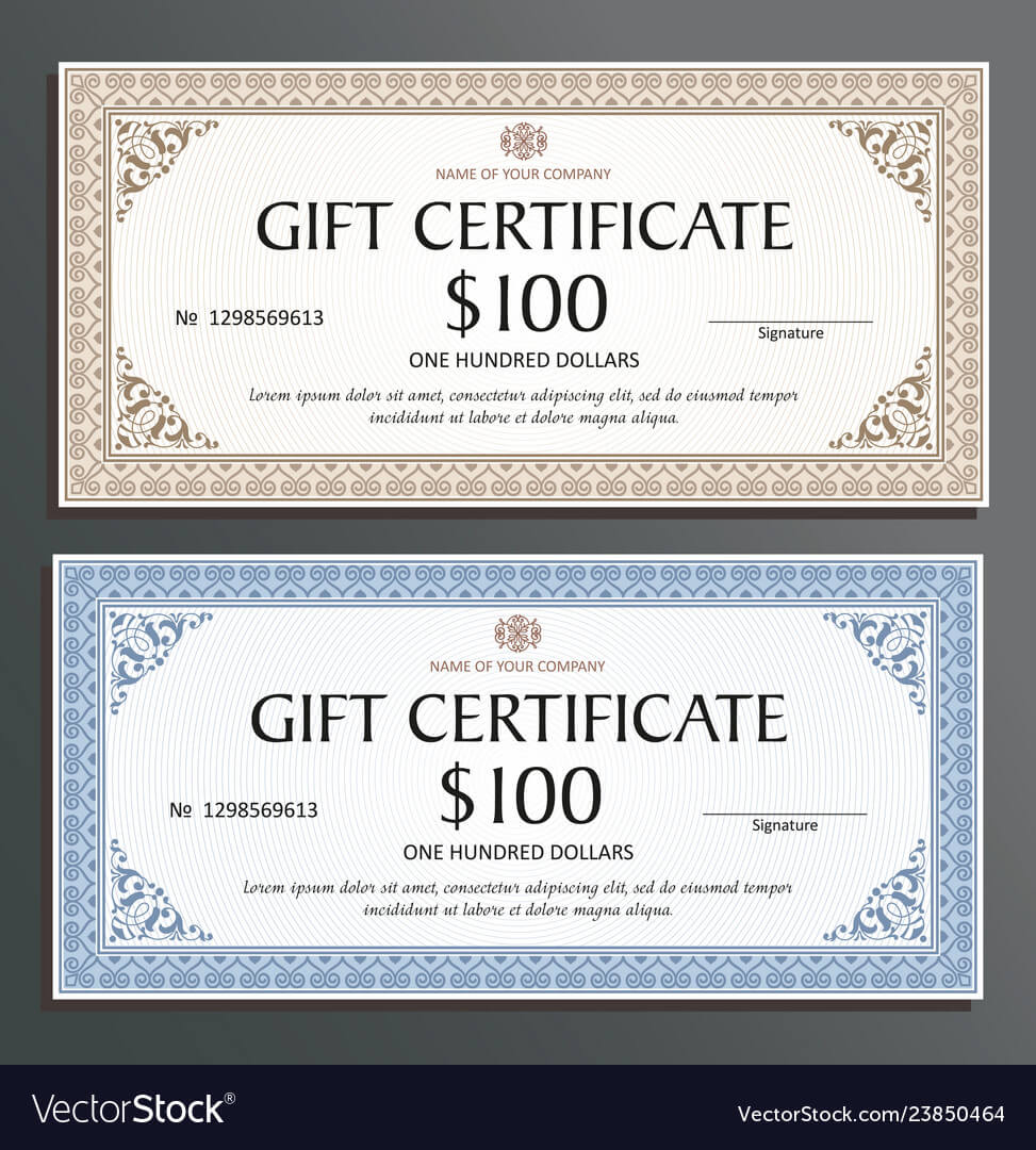 Certificate Template Gift Voucher For Your With Company Gift Certificate Template