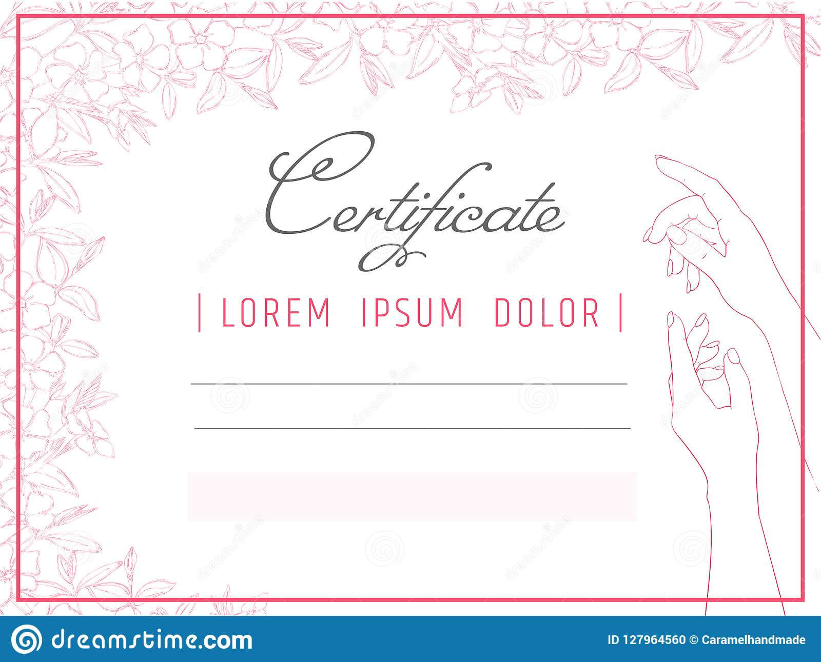 Certificate Template Manicure And Nail Design. Diploma Spa Within Nail Gift Certificate Template Free