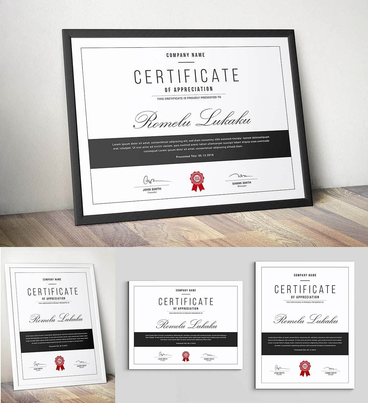 Certificate Template Psd | Free Download For Mock Certificate Template