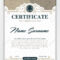 Certificate Template With Clean And Modern Pattern, Luxury  Golden,qualification.. In Qualification Certificate Template