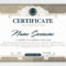 Certificate Template With Clean And Modern Pattern, Luxury  Golden,qualification.. In Qualification Certificate Template
