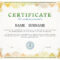 Certificate Template With Guilloche Elements. Yellow Diploma.. Inside Validation Certificate Template