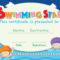 Certificate Template With Kids Swimming – Download Free Pertaining To Free Swimming Certificate Templates
