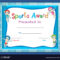 Certificate Template With Kids Swimming Throughout Free Printable Certificate Templates For Kids