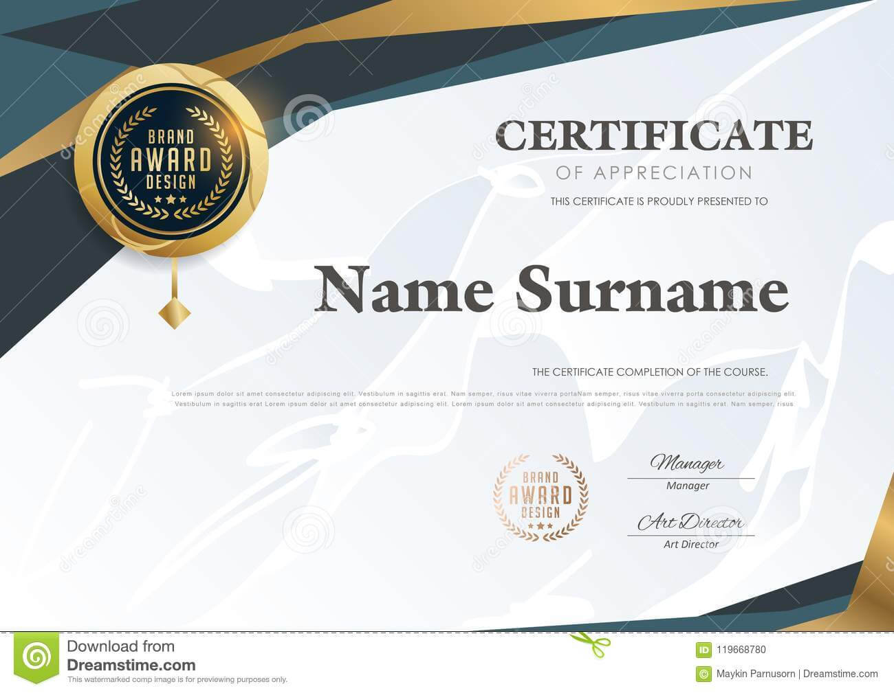Certificate Template With Luxury Pattern,diploma,vector For Qualification Certificate Template