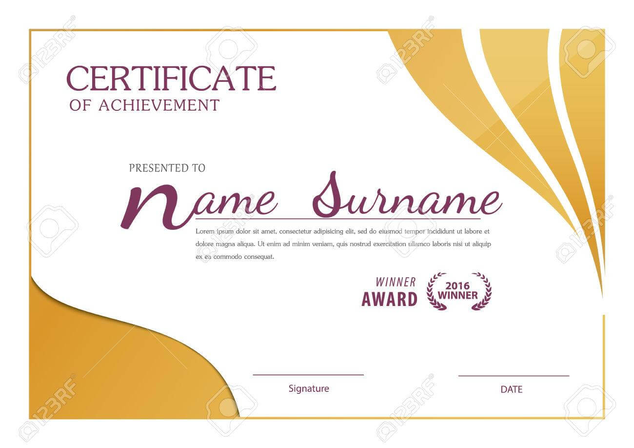 Certificate Template,diploma Layout,a4 Size ,vector For Certificate Template Size