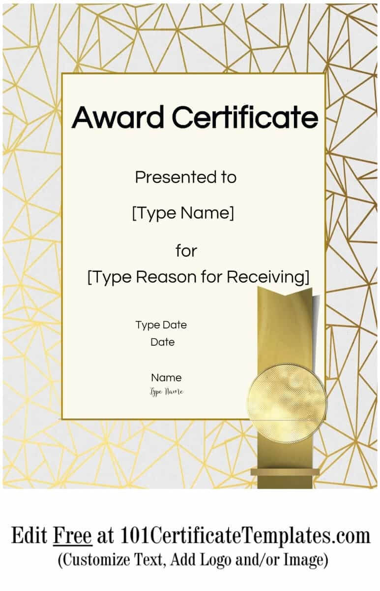 Certificate Templates With Regard To Free Printable Blank Award Certificate Templates