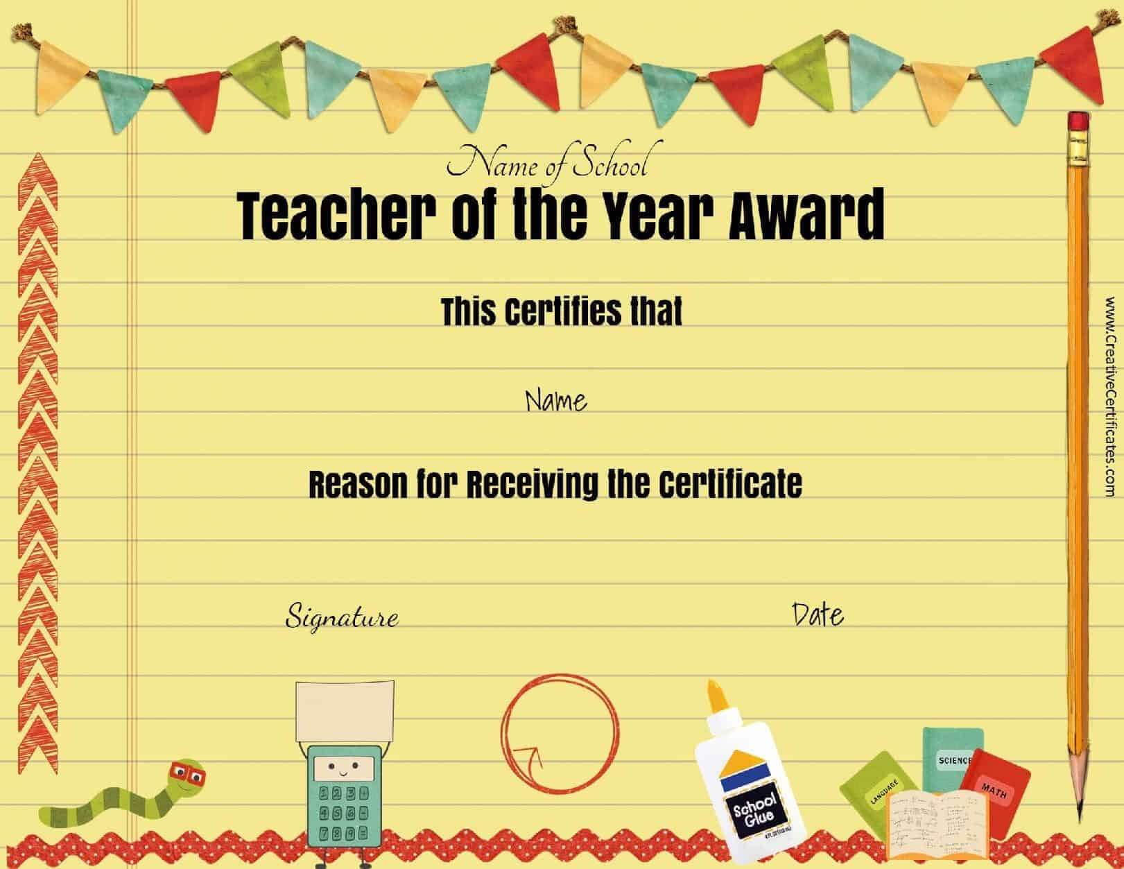 Certificates For Kids – Free And Customizable – Instant Download Intended For Teacher Of The Month Certificate Template