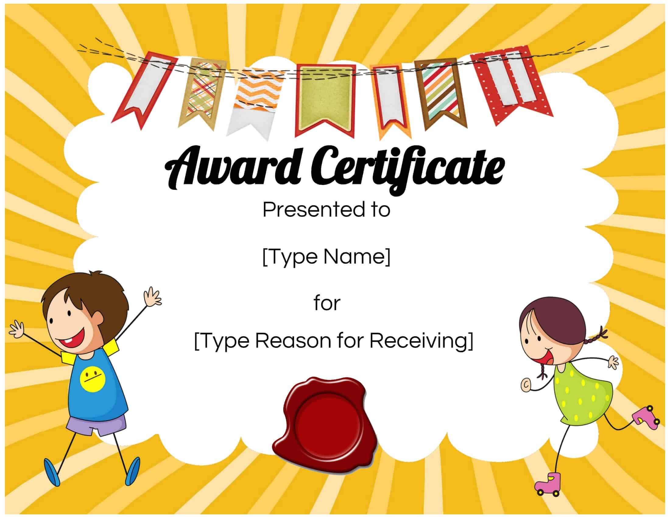 Certificates For Kids Pertaining To Children's Certificate Template ...