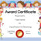 Certificates For Kids With Children's Certificate Template