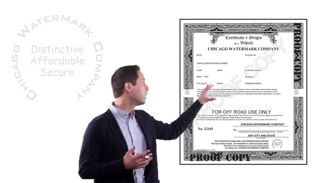 Certificates Of Origin / Mso – Chicago Watermark Company Regarding Certificate Of Origin For A Vehicle Template