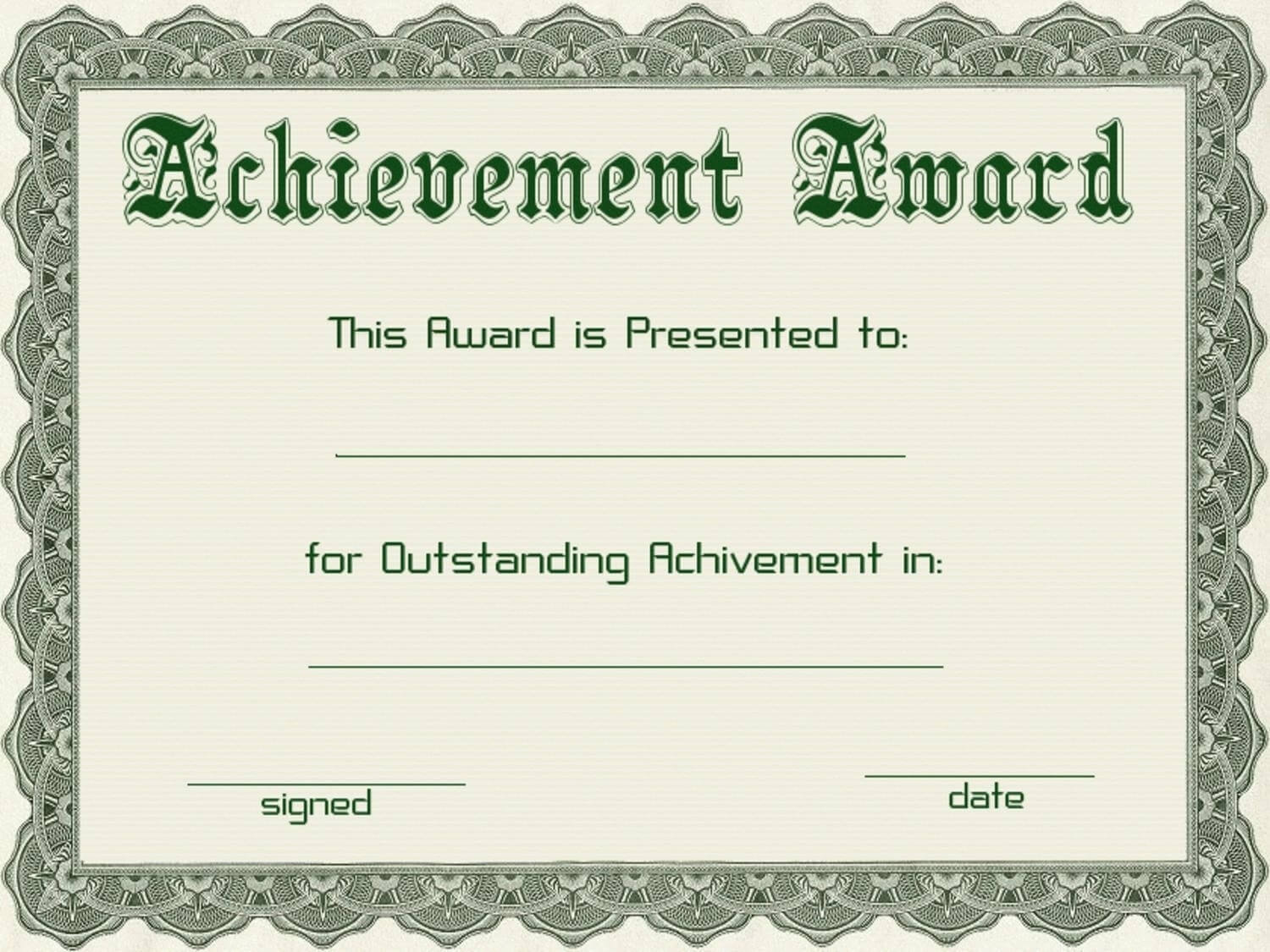 How To Make An Award Certificate