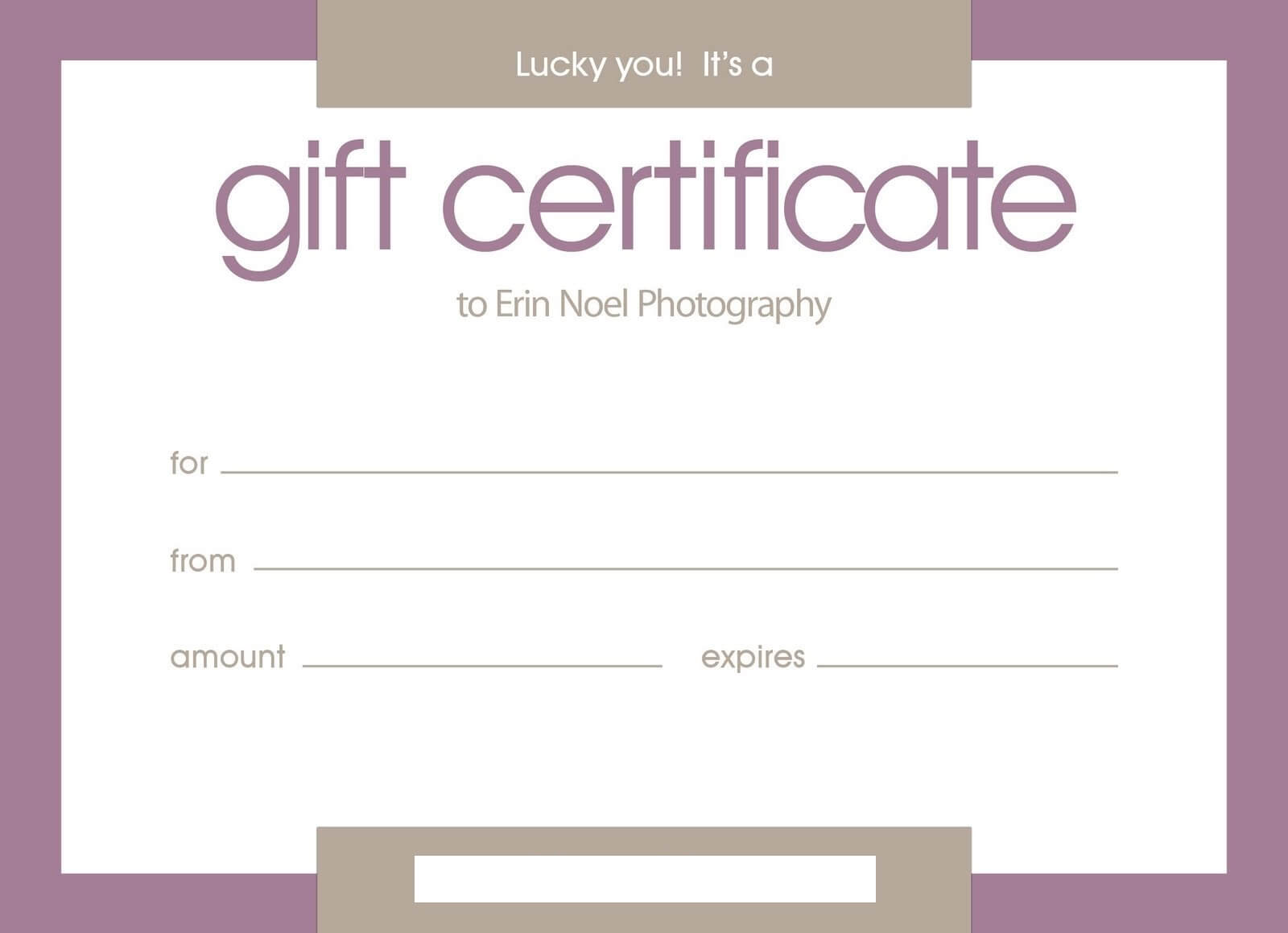 Certificates: Stylish Free Customizable Gift Certificate Intended For
