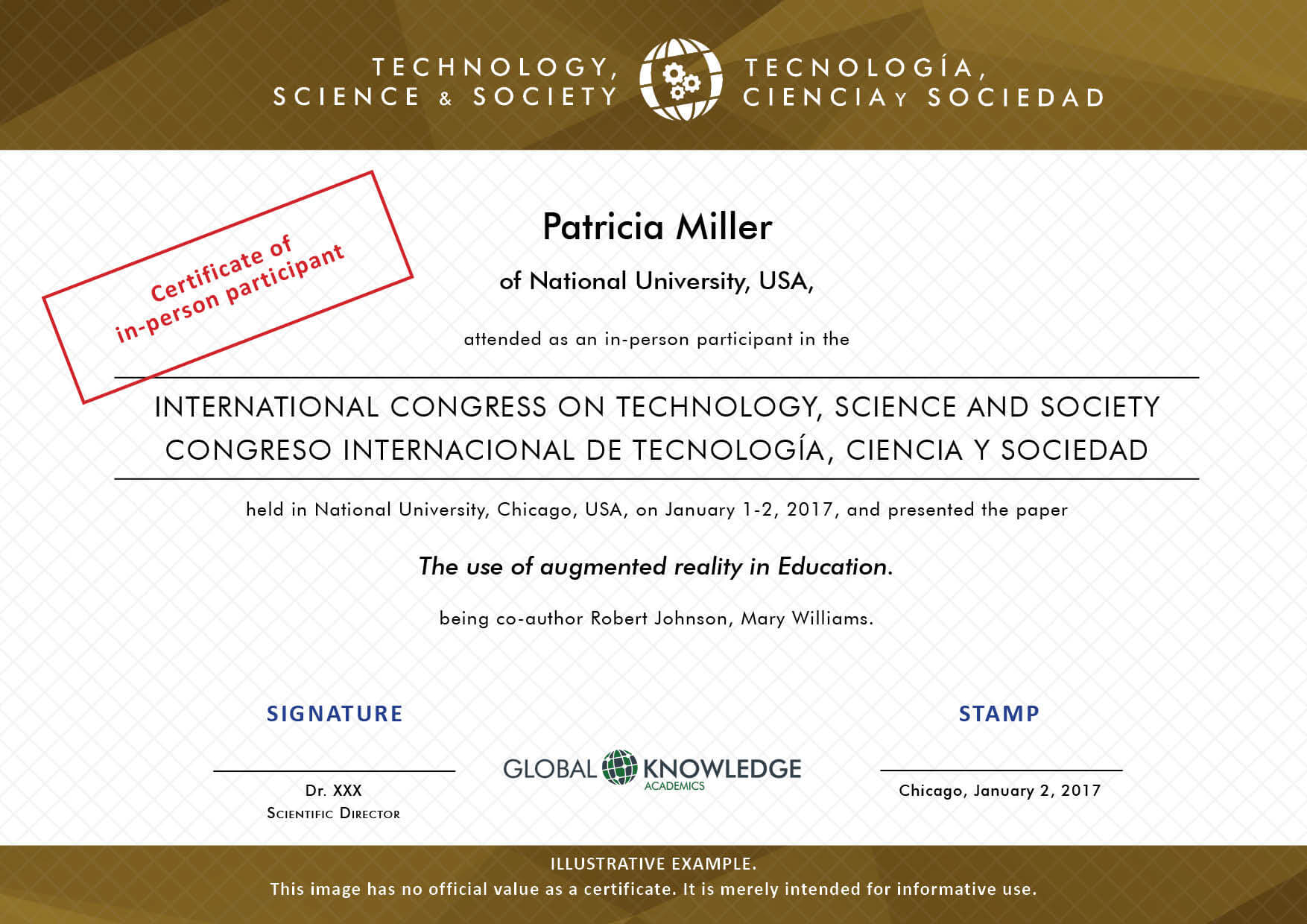 Certificates – Technology, Science And Society With Conference Certificate Of Attendance Template