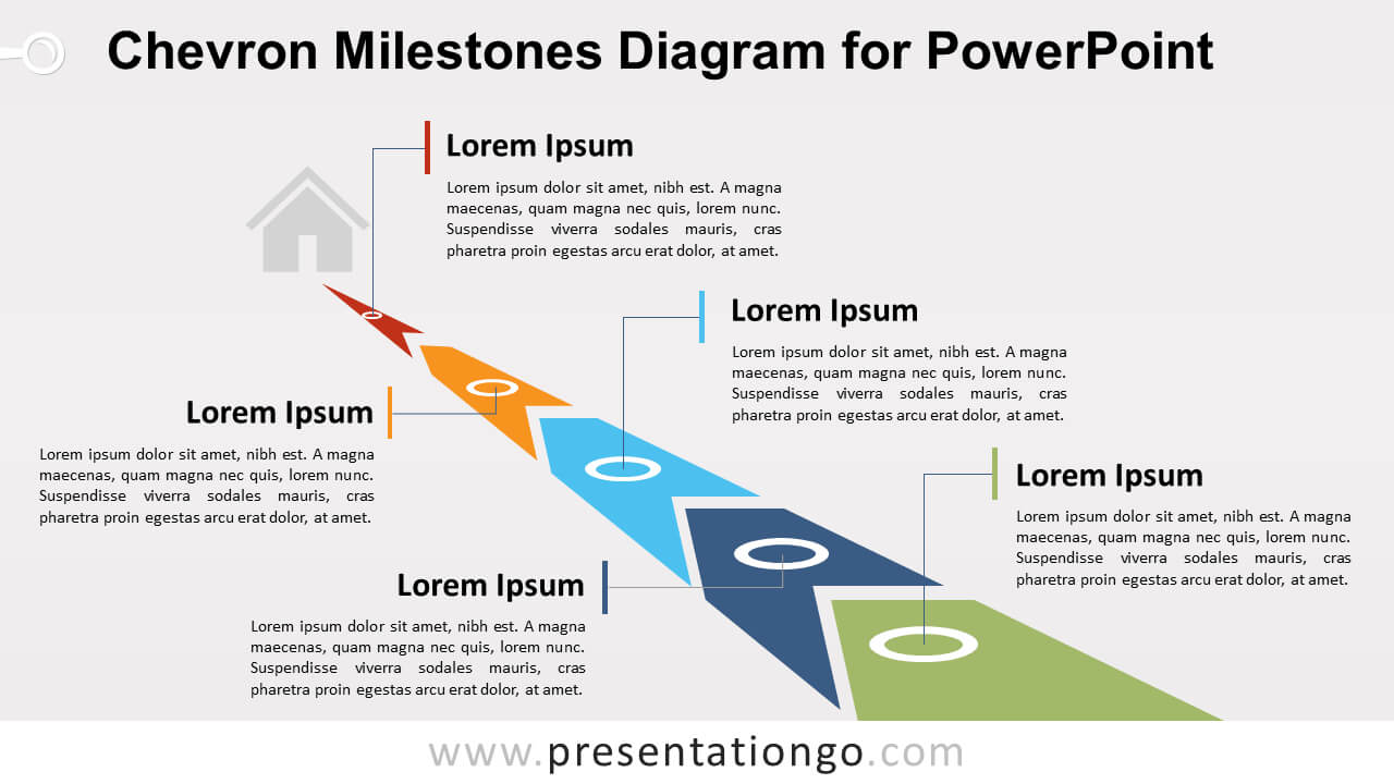 Chevron Milestones Diagram For Powerpoint – Presentationgo In Powerpoint Chevron Template