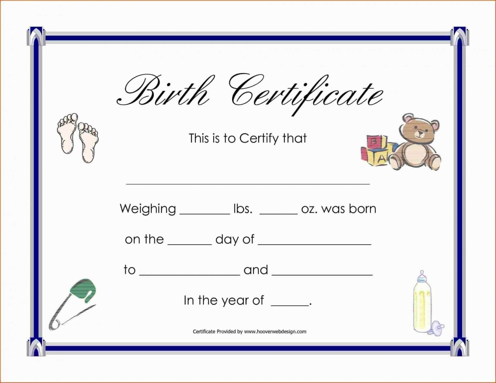 Child Adoption Certificate Template – Calep.midnightpig.co Regarding Baby Doll Birth Certificate Template