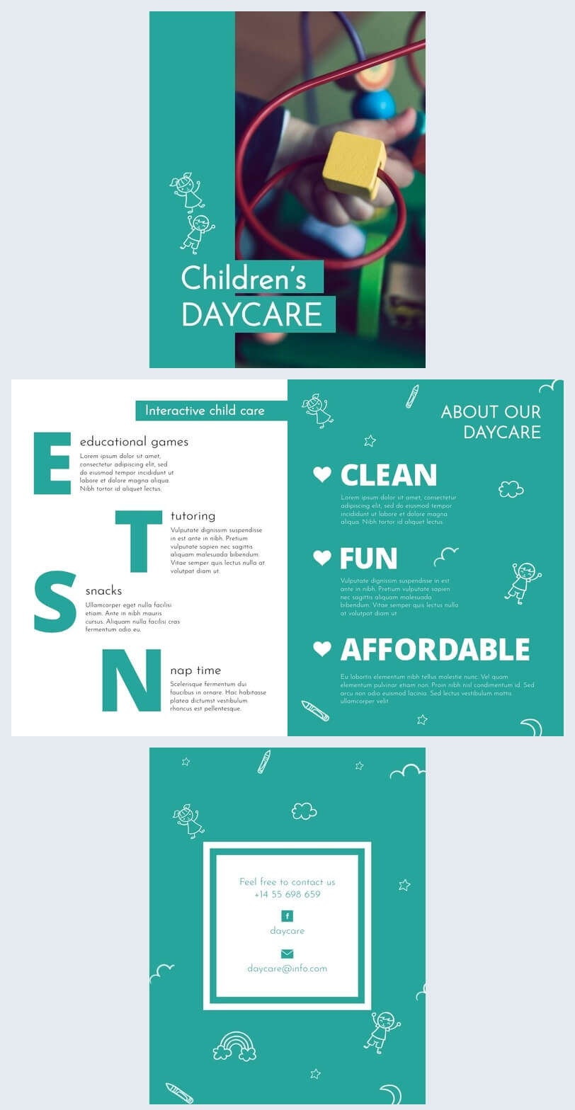 Children Daycare Brochure Template – Flipsnack Within Daycare Brochure Template