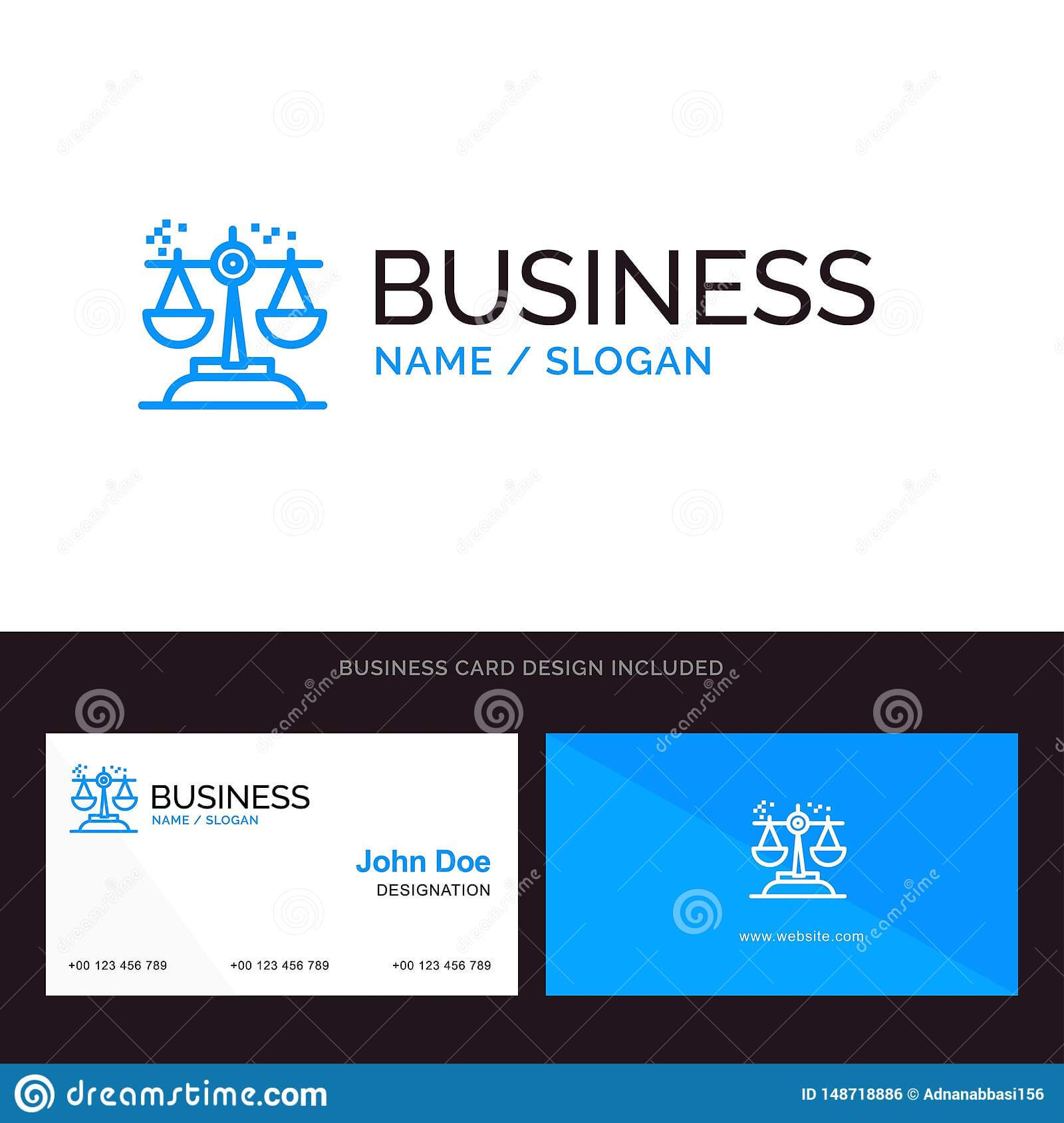Choice, Conclusion, Court, Judgment, Law Blue Business Logo Within Decision Card Template