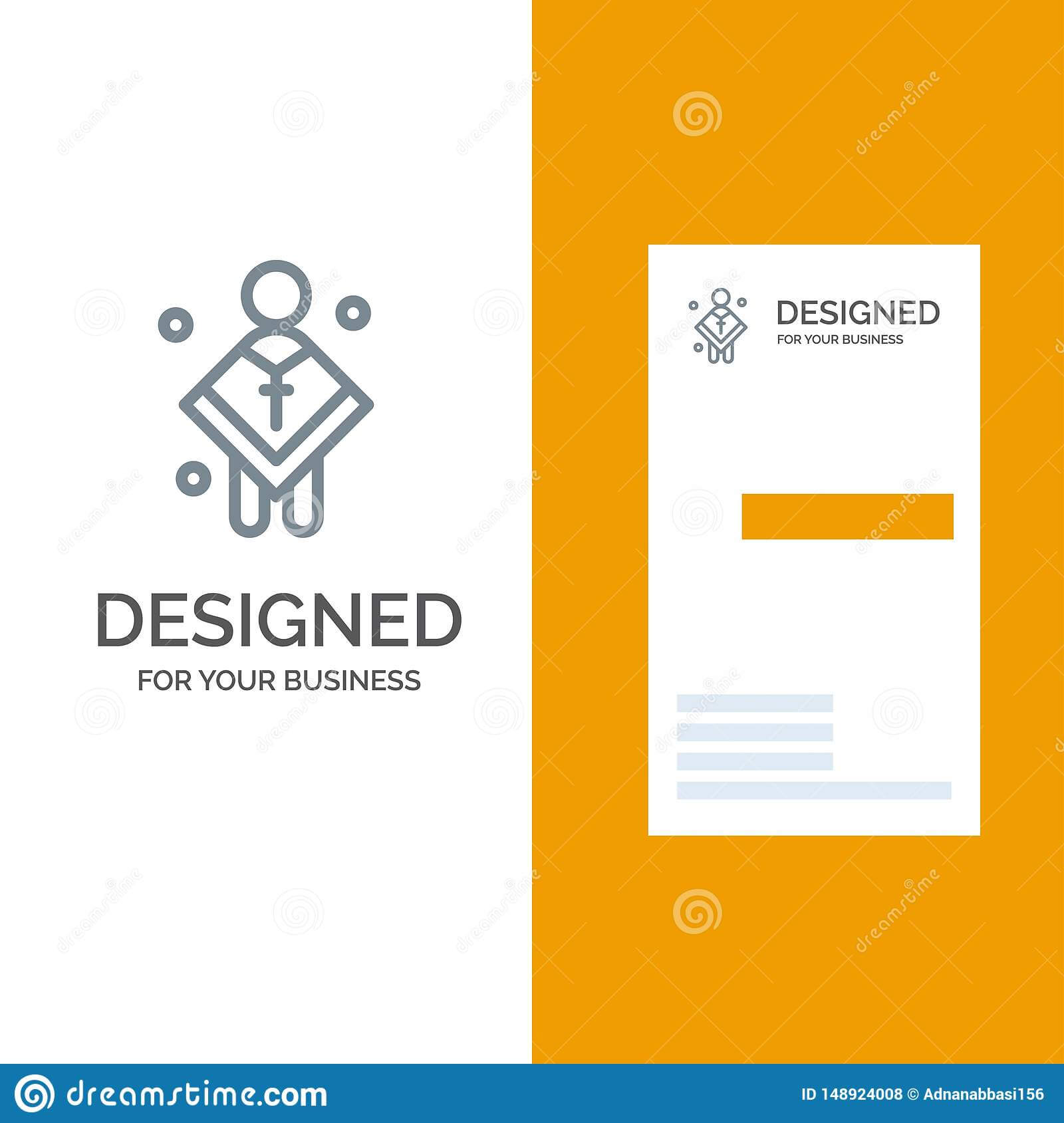 Christian, Church, Male, Man, Preacher Grey Logo Design And Intended For Christian Business Cards Templates Free