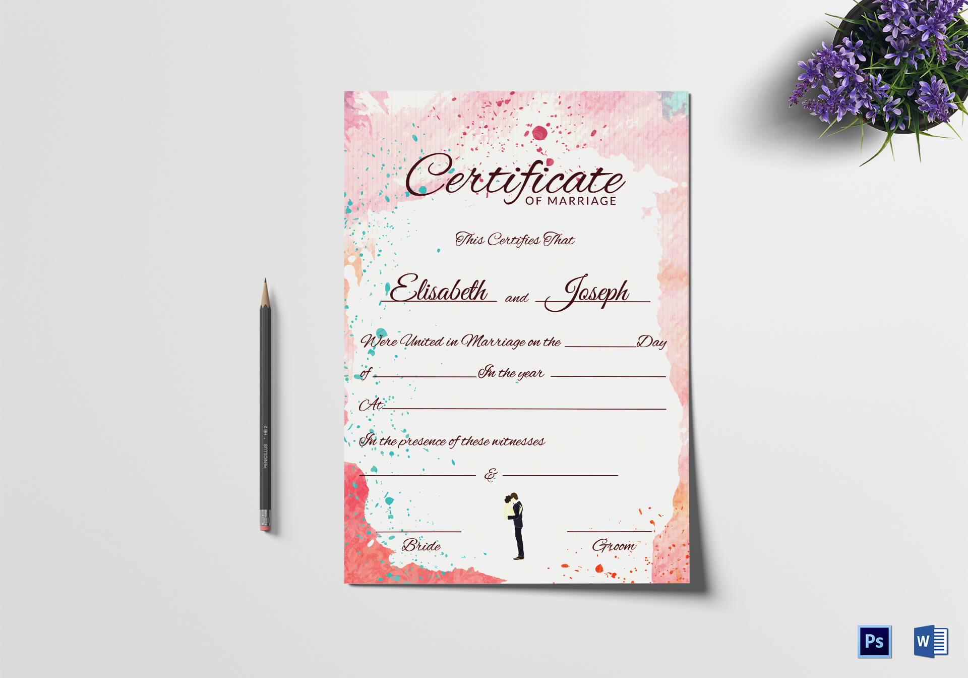 Christian Marriage Certificate Template Throughout Christian Certificate Template