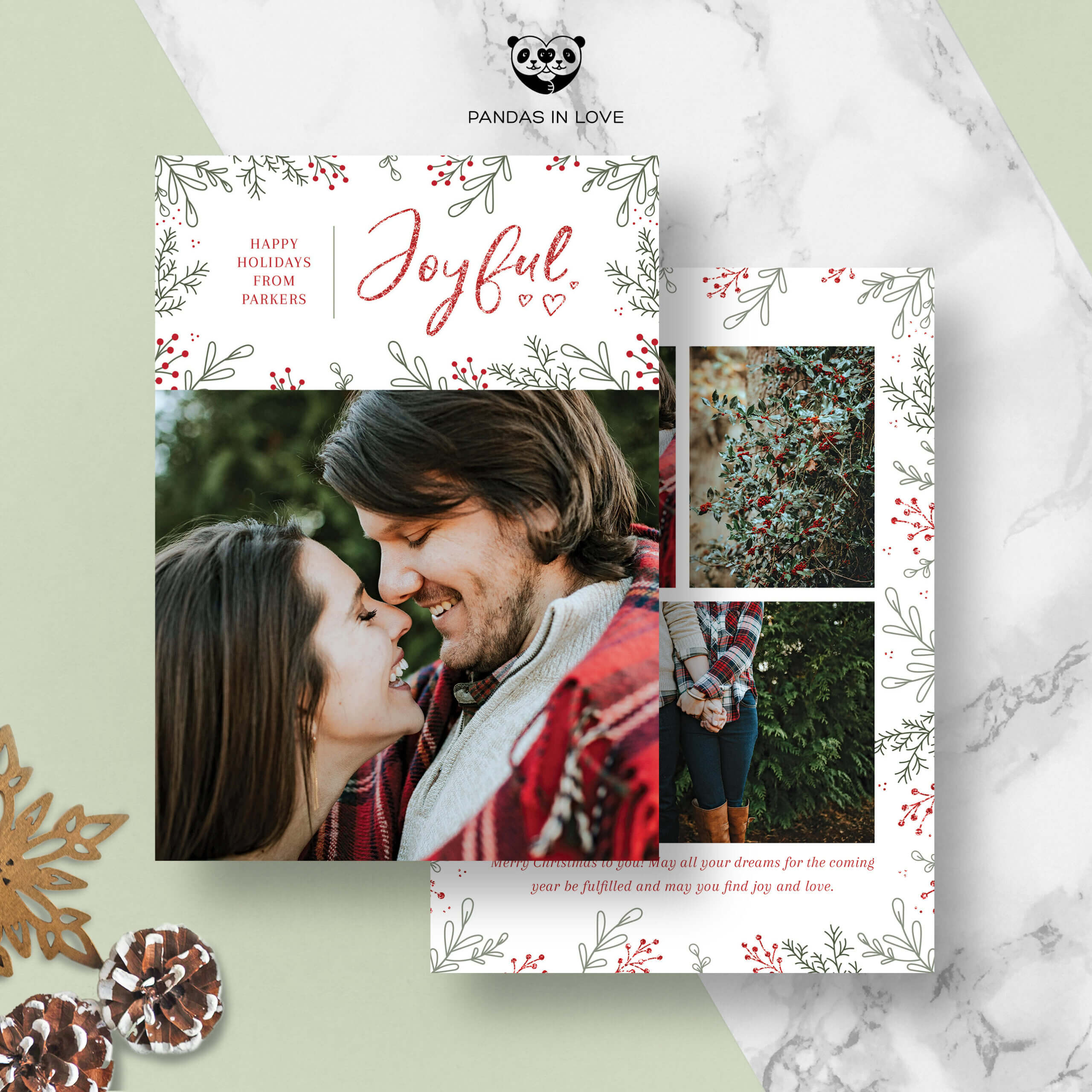 Christmas Card Template, Holiday Card Template, Christmas Motifs, Photoshop  Template Photography Template Greeting Card Template, Photo Card In Holiday Card Templates For Photographers