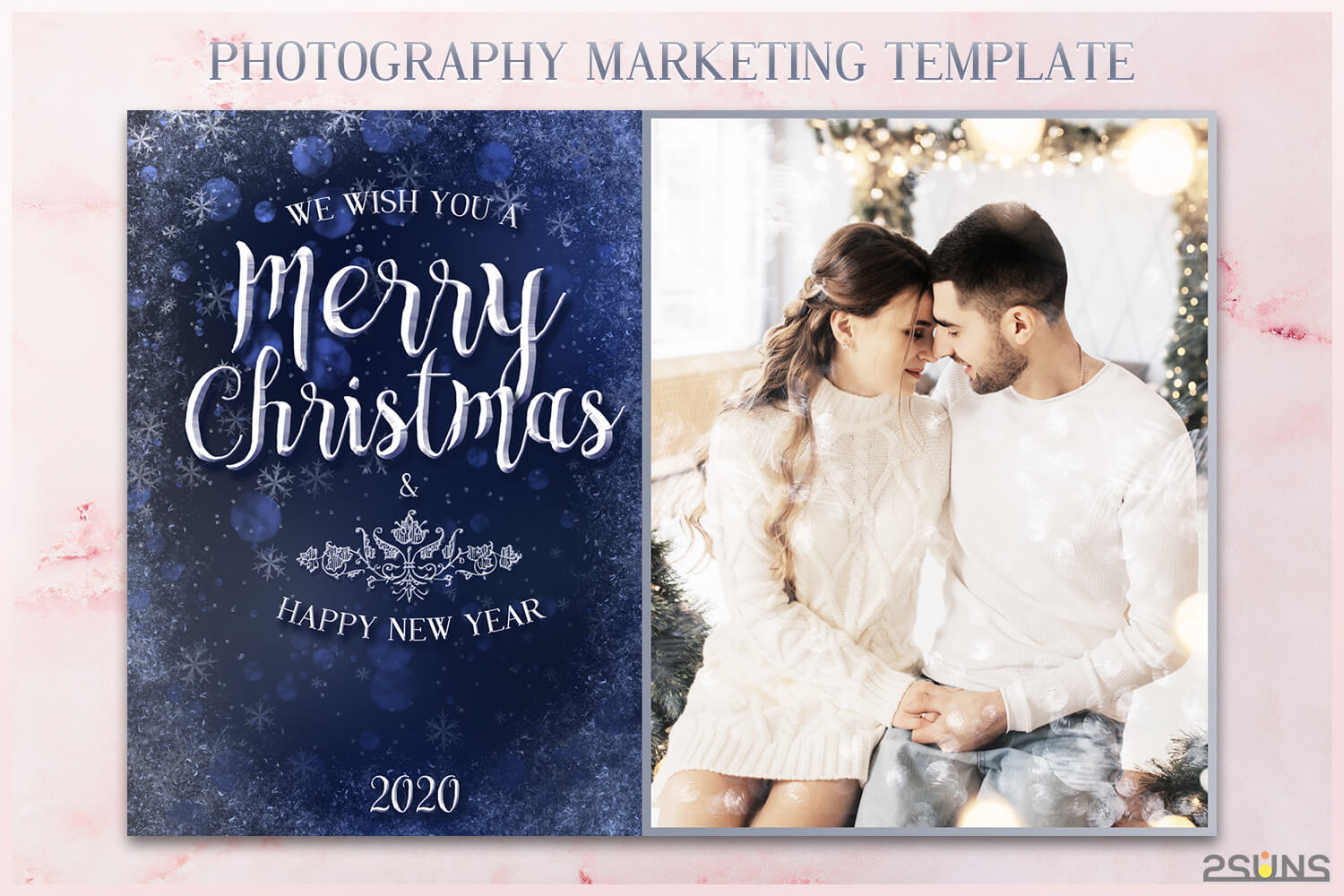 Christmas Card Template, Photoshop Template 5X7 Flat Card Regarding Christmas Photo Card Templates Photoshop