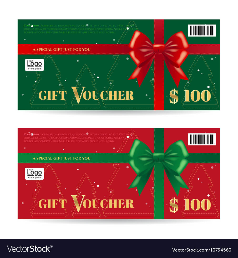 Christmas Gift Card Or Gift Voucher Template Pertaining To Christmas Gift Certificate Template Free Download