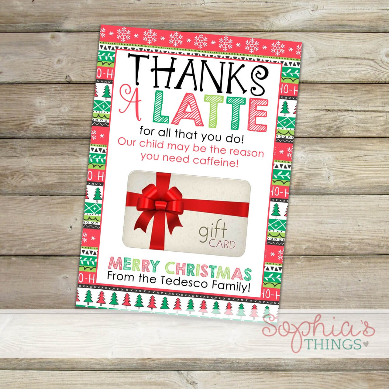 Christmas Gift Certificate Template – Pittsburgh Fashion Intended For Thanks A Latte Card Template