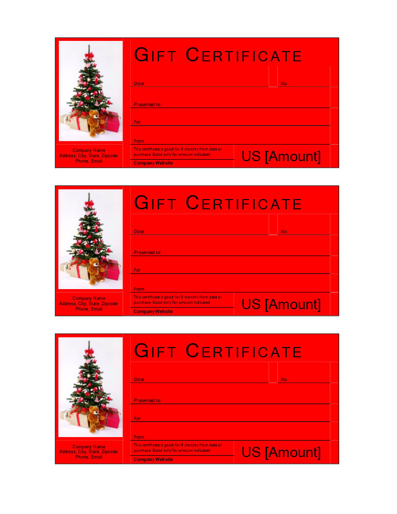 Christmas Gift Certificate Template | Templates At With Free Christmas Gift Certificate Templates