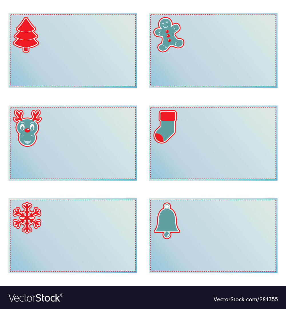 Christmas Note Cards Vector Image With Christmas Note Card Templates
