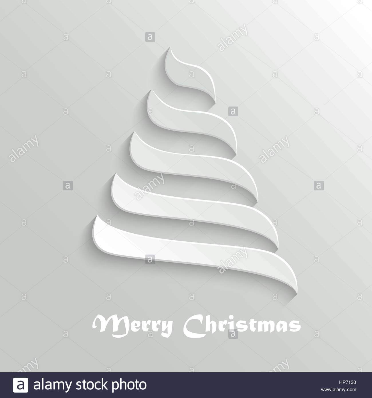 Christmas Tree – 3D Abstract New Year Symbol. Greeting Card Pertaining To 3D Christmas Tree Card Template