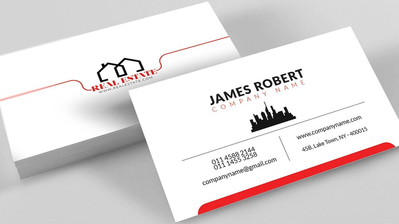 Clean Illustrator Business Card Design With Free Template Download Within Visiting Card Templates Download