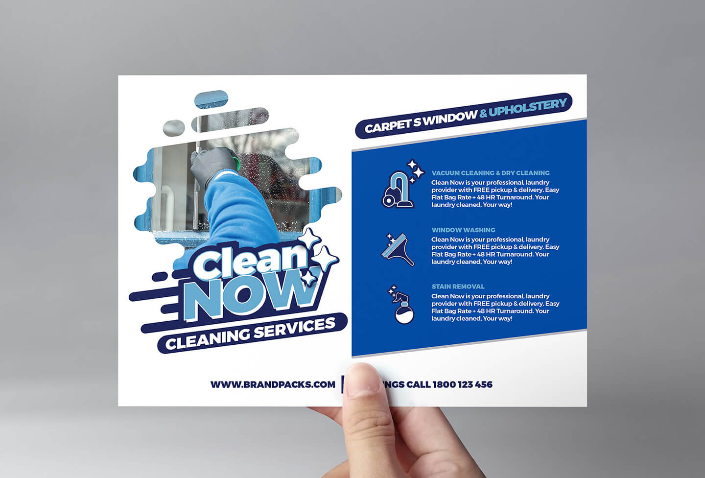 Cleaning Service Flyer Template In Psd, Ai & Vector – Brandpacks With Commercial Cleaning Brochure Templates