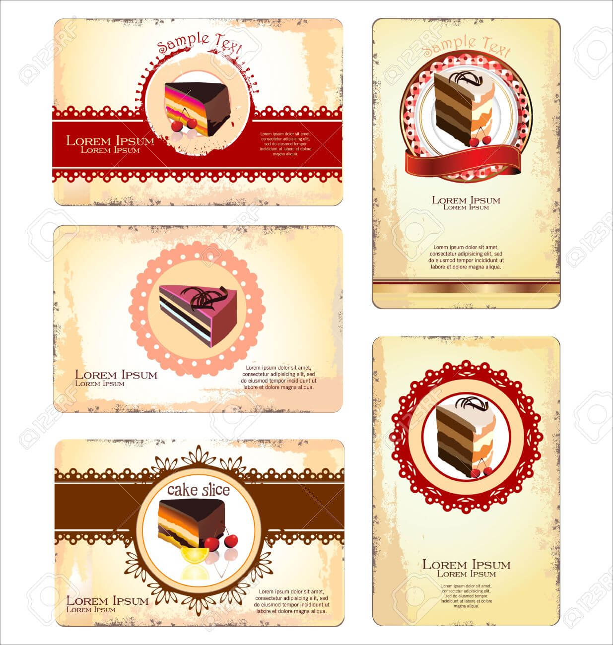 Coffee,tea And Cakes Menu Or Business Card Template Intended For Cake Business Cards Templates Free