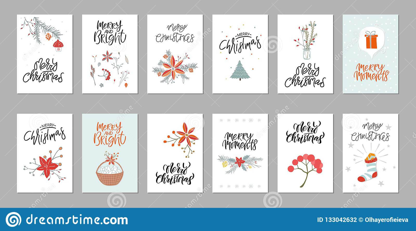 Collection Cute Merry Christmas Gift Cards And Set Of Inside Printable Holiday Card Templates