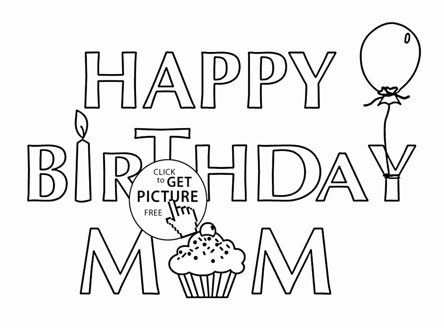 Coloring Free Birthday Card For Grandma Printable Coloring inside Mom