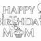Coloring : Free Birthday Card For Grandma Printable Coloring inside Mom Birthday Card Template