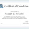 Completion Certificate – Calep.midnightpig.co For Class Completion Certificate Template