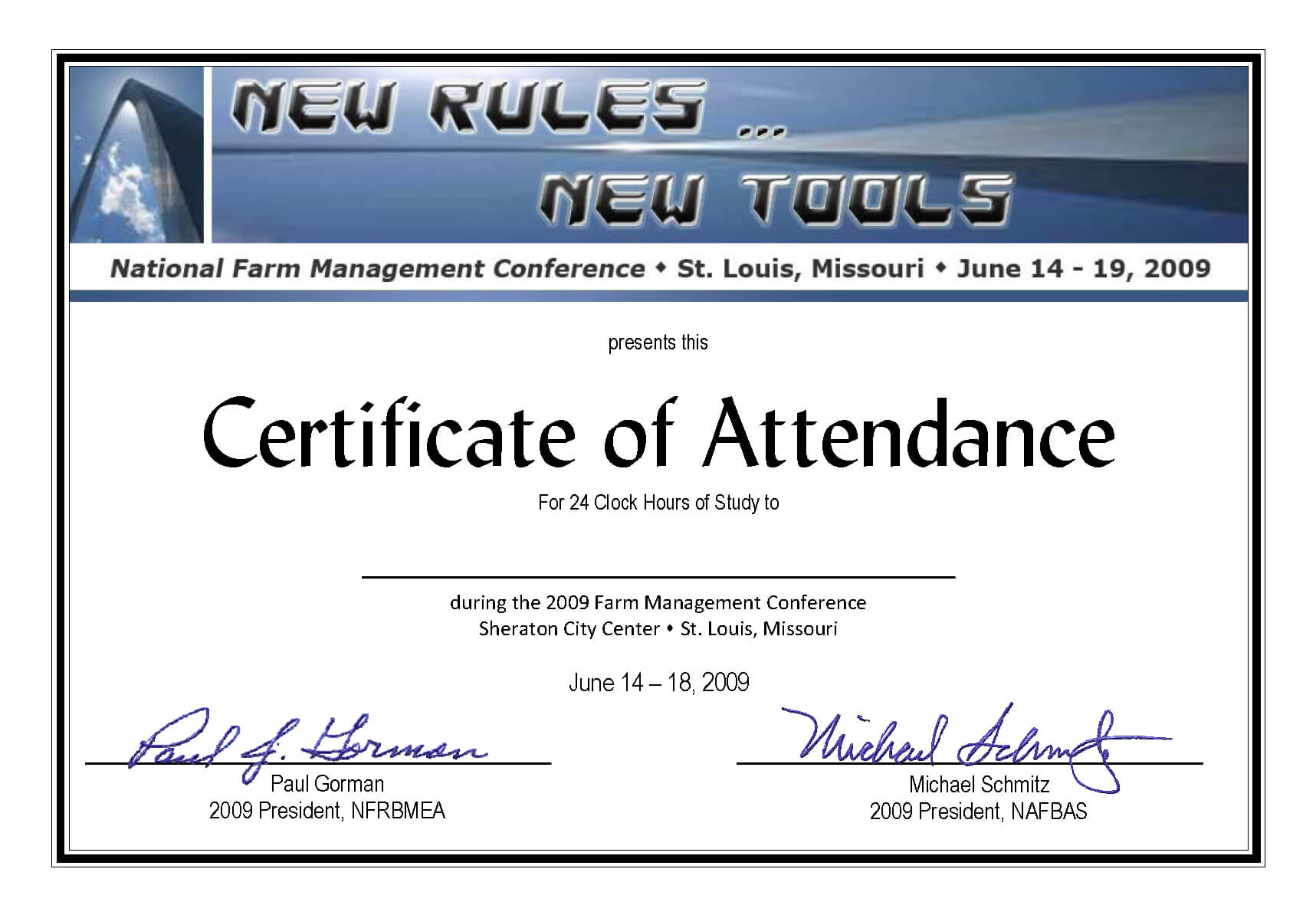 Conference Certificate Of Attendance Template – Great Intended For Perfect Attendance Certificate Template