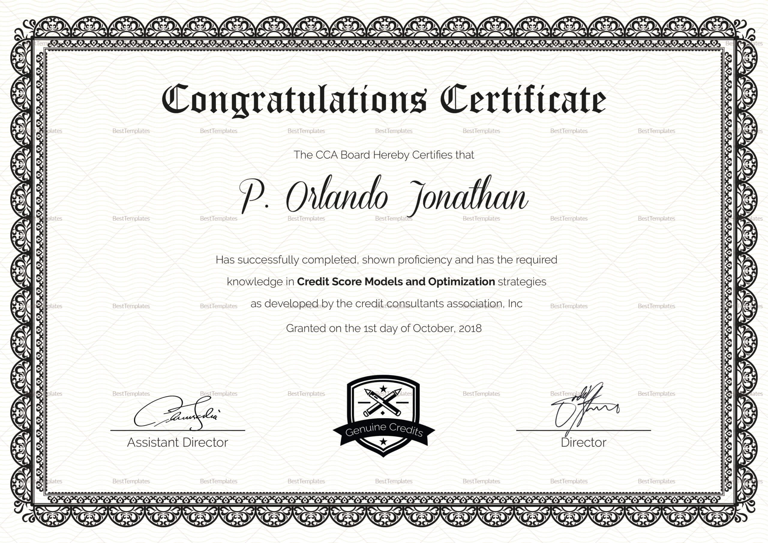 Congratulations Certificates – Calep.midnightpig.co With Regard To Congratulations Certificate Word Template