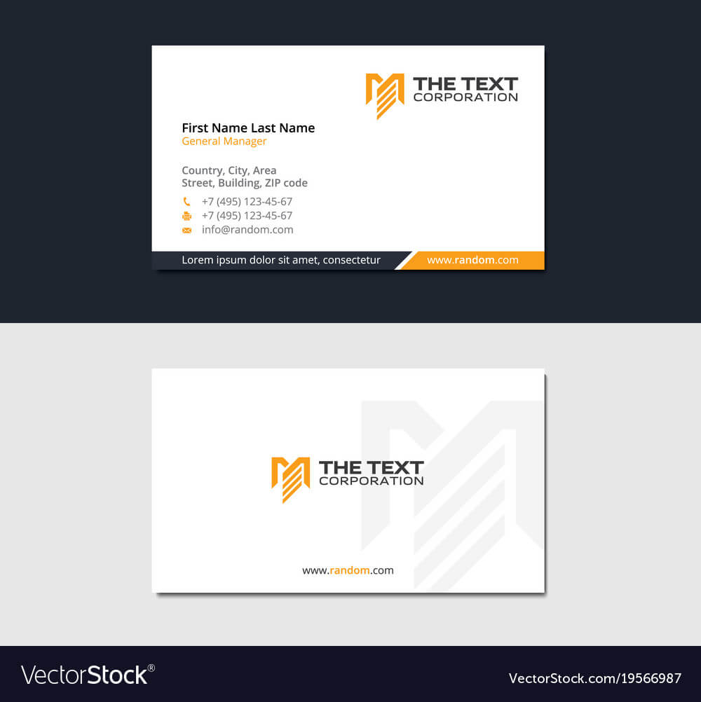 Construction Business Card With Letter M In Construction Business Card Templates Download Free